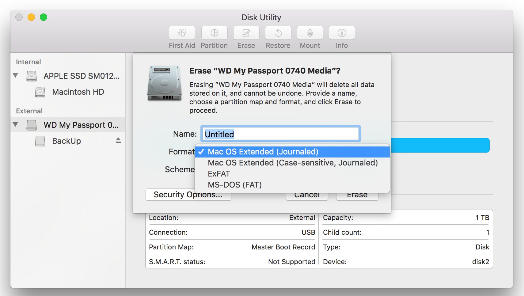 backup computer using my passport for mac